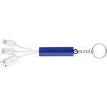 3in1 töltőkábel és kulcstartó, kék (9105-05)