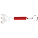 3in1 töltőkábel és kulcstartó, piros (9105-08)