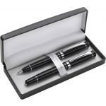 Alumínium tollkészlet, fekete tollbetéttel, fekete (9966-01)