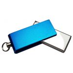 Mini Rotate fém pendrive, kék, 4GB (raktári) (1Z39272GC)