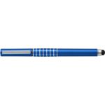 Műanyag rollerball toll érintővel, fekete tollbetéttel, kék (6154-05)