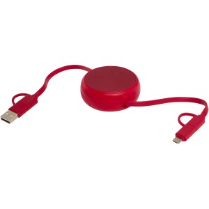 Alasia gyorstöltő és adatkábel, 100 cm, 45W, piros (vezeték, elosztó, adapter, kábel)