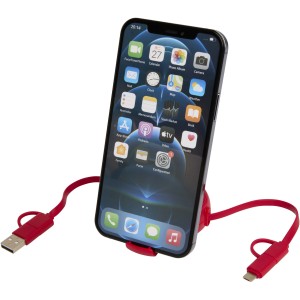 Alasia gyorstöltő és adatkábel, 100 cm, 45W, piros (vezeték, elosztó, adapter, kábel)