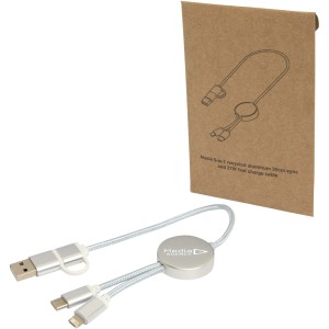 Alasia gyorstöltő- és adatkábel, 30 cm, 27W, ezüst (vezeték, elosztó, adapter, kábel)
