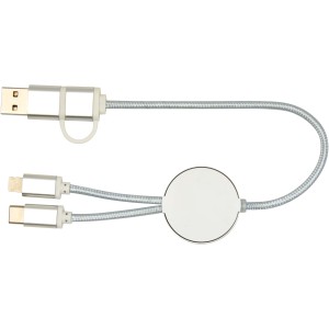 Alasia gyorstöltő- és adatkábel, 30 cm, 27W, ezüst (vezeték, elosztó, adapter, kábel)