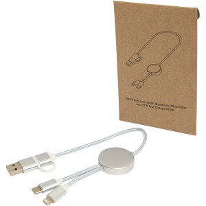 Alasia gyorstöltő- és adatkábel, 30 cm, 27W, ezüst (vezeték, elosztó, adapter, kábel)