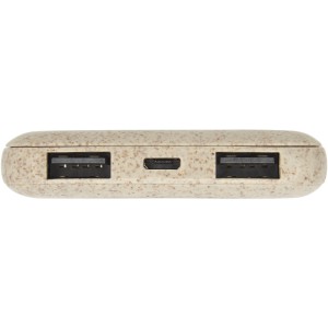 Asama 5000 mAh töltő szalmából, natúr (powerbank)