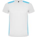 Detroit rvid ujj uniszex sportpl, white, turquois (R66529K)