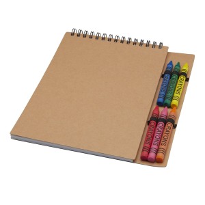 Doodle A5 spirálfüzet és zsírkréta, natúr (füzet, notesz)