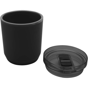 Hudson duplafalú újraműanyag pohár, 180 ml, fekete (pohár)