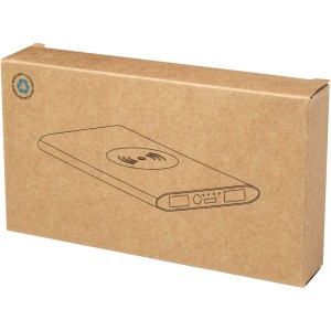 Juice alumínium vezeték nélküli powerbank, 8000 mAh, fekete (powerbank)