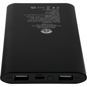 Juice alumínium vezeték nélküli powerbank, 8000 mAh, fekete (powerbank)