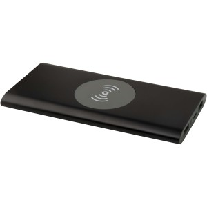 Juice alumínium vezeték nélküli powerbank, 8000 mAh, fekete (powerbank)