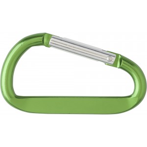 Karabiner kulcstartó, világoszöld (kulcstartó)