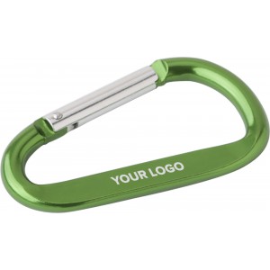 Karabiner kulcstartó, világoszöld (kulcstartó)