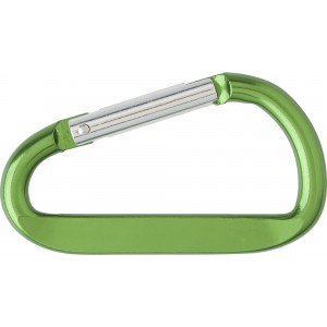 Karabiner kulcstartó, világoszöld (kulcstartó)