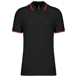 Kariban frfi rvidujj gallros pl, Black/Red (gallros pl, 90-100% pamut)