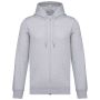 Kariban Uniszex kapucnis, cipzras pulver, Oxford Grey