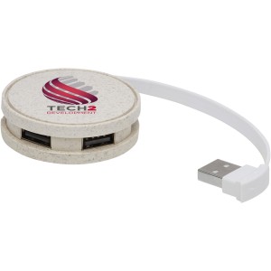 Kenzu szalma USB elosztó, natúr (vezeték, elosztó, adapter, kábel)