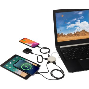 Kenzu szalma USB elosztó, natúr (vezeték, elosztó, adapter, kábel)