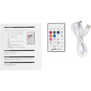 LED-es hangszóró, fehér (hangszóró, rádió, vetítő)