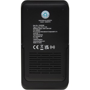 Loop 10W-os újraműanyag töltőpad és állvány, fekete (powerbank)
