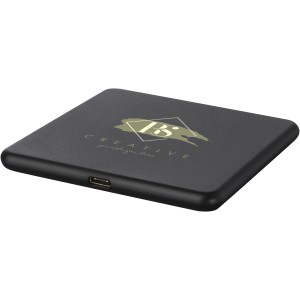 Loop 10W-os újraműanyag vezeték nélküli töltőpad, fekete (powerbank)