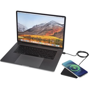 Loop 10W-os újraműanyag vezeték nélküli töltőpad, fekete (powerbank)