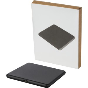 Loop 10W-os újraműanyag vezeték nélküli töltőpad, fekete (powerbank)