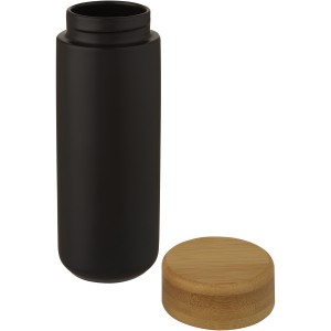 Lumi kerámia pohár bambusz kupakkal, 300 ml, fekete (pohár)