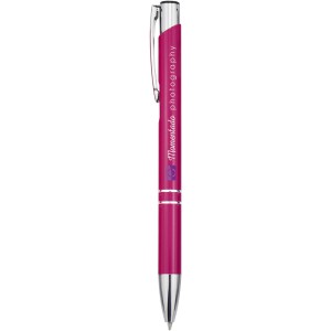 Moneta golyóstoll kék tollbetéttel, pink (fém golyóstoll)