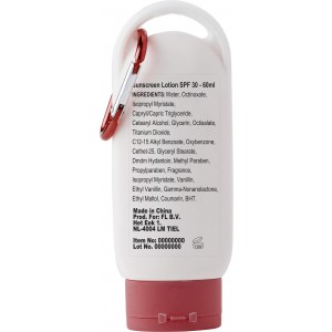Naptej SPF 30, 60 ml, piros (testpol anyagok)