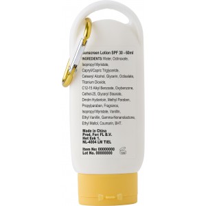 Naptej SPF 30, 60 ml, srga (testpol anyagok)
