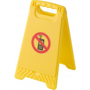 No mobile - figyelmeztető tábla, sárga (íróasztali felszerelés)