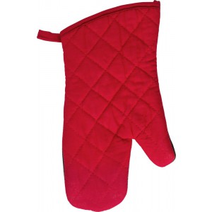 Pamut edényfogó kesztyű, piros (konyhai textil)