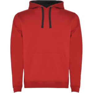 Roly Urban frfi kapucnis pulver, Red, Solid black (pulver)