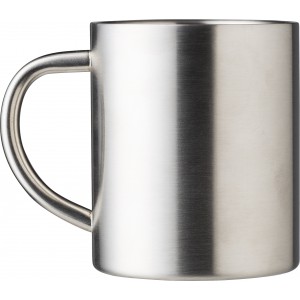 Rozsdamentes acél bögre, 300 ml, ezüst (bögre)