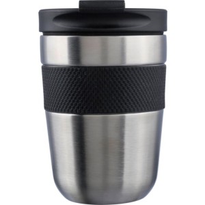 Rozsdamentes acél duplafalú bögre, 300 ml , fekete (bögre)