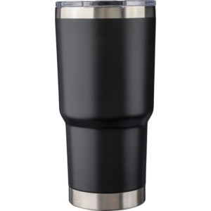 Rozsdamentes acél duplafalú bögre, 590 ml, fekete (bögre)
