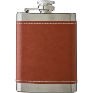 Rozsdamentes acél laposüveg, 100 ml, barna (laposüveg)