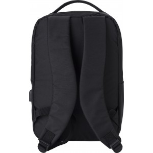 RPET laptophátizsák, fekete (hátizsák)