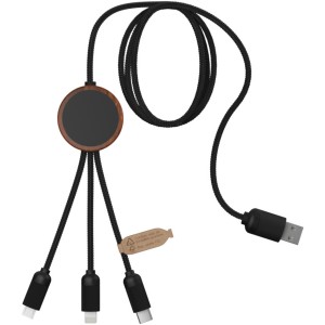 SCX.design C36 3-in-1 rPET világító vezeték, fa (vezeték, elosztó, adapter, kábel)
