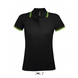 Sols Pasadena ni pikpl, Black/Lime (gallros pl, 90-100% pamut)