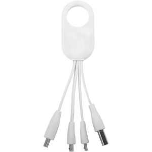 The Troup 4-in-1 töltőkábel Type-C csatlakozóval, fehér (vezeték, elosztó, adapter, kábel)
