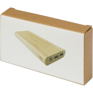 Tulda 10 000 mAh bambusz powerbank, natúr (powerbank)