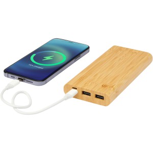 Tulda 10 000 mAh bambusz powerbank, natúr (powerbank)