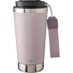 Újraacél duplafalú bögre, 500 ml, rózsaszín (bögre)