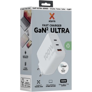 Xtorm XEC100 GaN2 Ultra fali töltő, 100W, fehér (vezeték, elosztó, adapter, kábel)